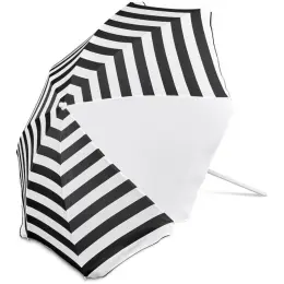 Serendipio Tanereef Stripe Beach Umbrella Black